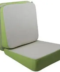 Poltroncina bianca e verde trasformabile in lettino - NUOVA