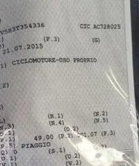 piaggio vespa 50 special cc 50 immatricolata 1980