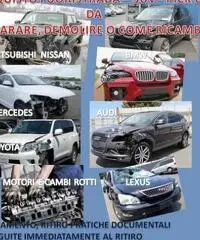 Auto sinistrate rotte incidentate acquisto velocemente