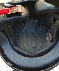 Casco jet nero lucido con visiera scomparsa NUOVO