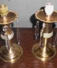 Coppia lampade da tavolo in ottone epoca 900' - Biella