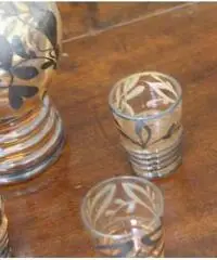 Antico servizio liquore vetro Murano epoca Liberty primo 90 - Viterbo