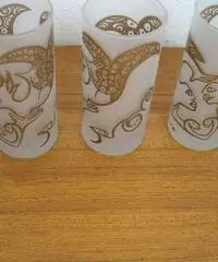 Vecchio set bicchieri anni 40-50 federica matta - Brescia