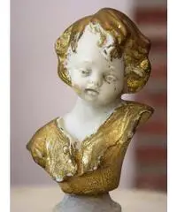 Scultura ceramica, testa di bimbo - Vicenza