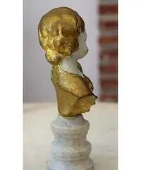 Scultura ceramica, testa di bimbo - Vicenza