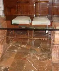 TAVOLO IN CRISTALLO/MARMO - Milano