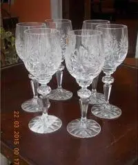 Bicchieri cristallo di Boemia e zuppiera dell'800 - Brescia