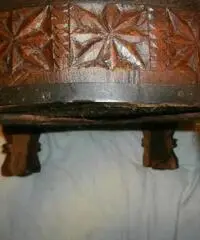 Macina indiana in legno massello intarziato - Milano