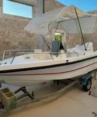 Barca motore carrello